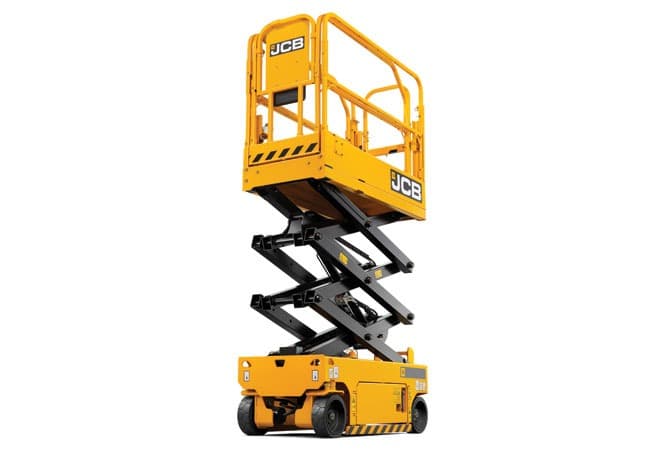 14m battery scissor lift ready for deployment